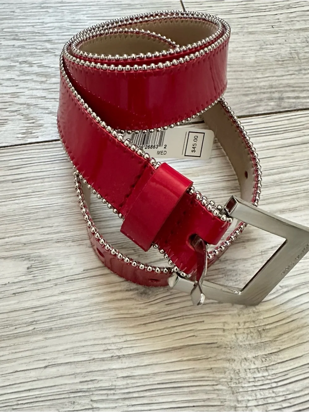 E Women's NWT Calvin Klein Casual red belt size M - Picture 8 of 10
